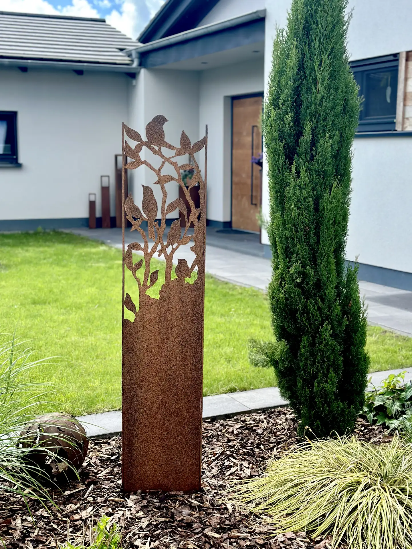Dekoratives Metallobjekt in Edelrost für Haus und Garten 2