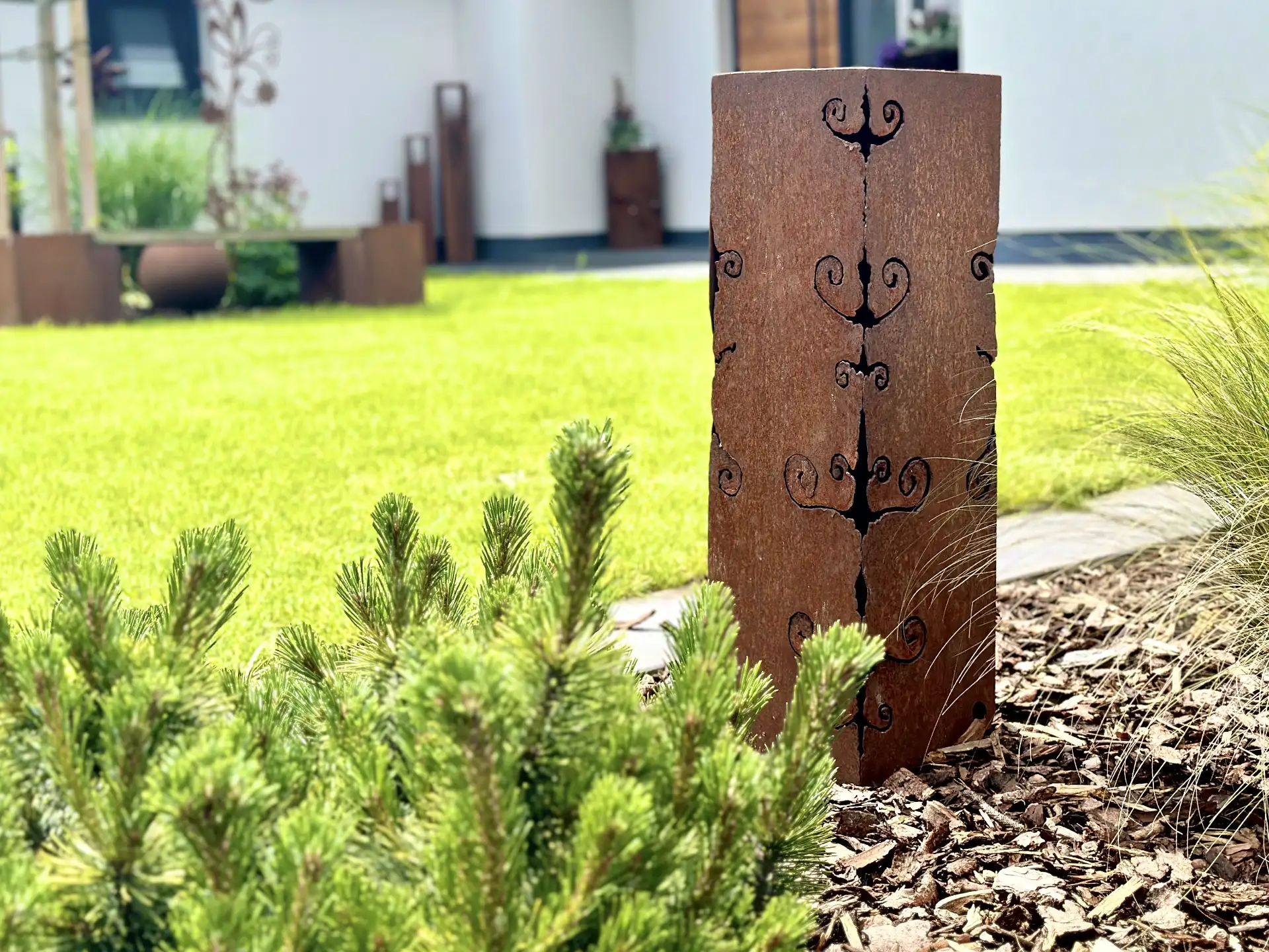 Dekoratives Metallobjekt in Edelrost für Haus und Garten 4